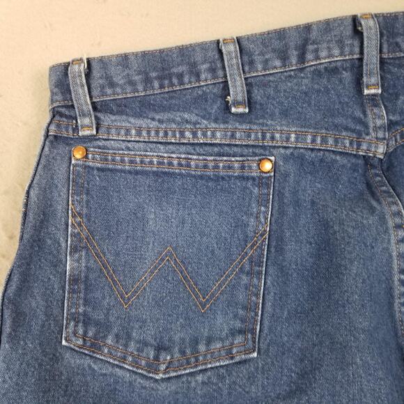 Wrangler Jeans Mens 40x34 Blue Cowboy Cut Original Fit Straight Leg Denim 13MWZ - Picture 7 of 13